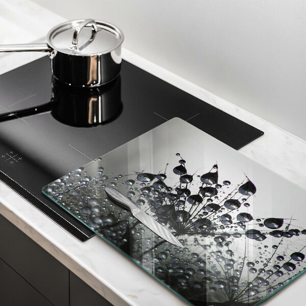 Skleněná deska do kuchyně Pampelišky a rosa