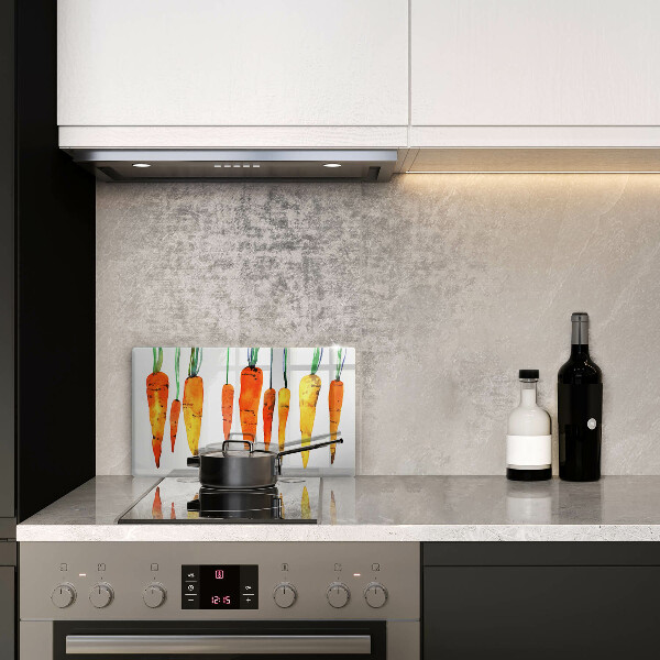 Krájecí prkénko skleněné Mrkev ilustrace