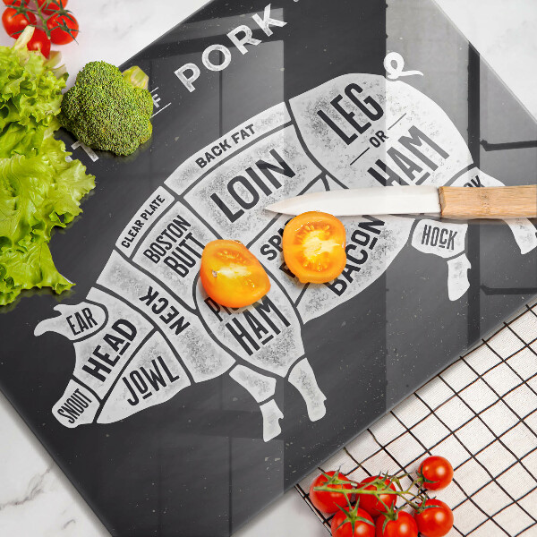 Krájecí prkénko skleněné Vepřové maso vepřové