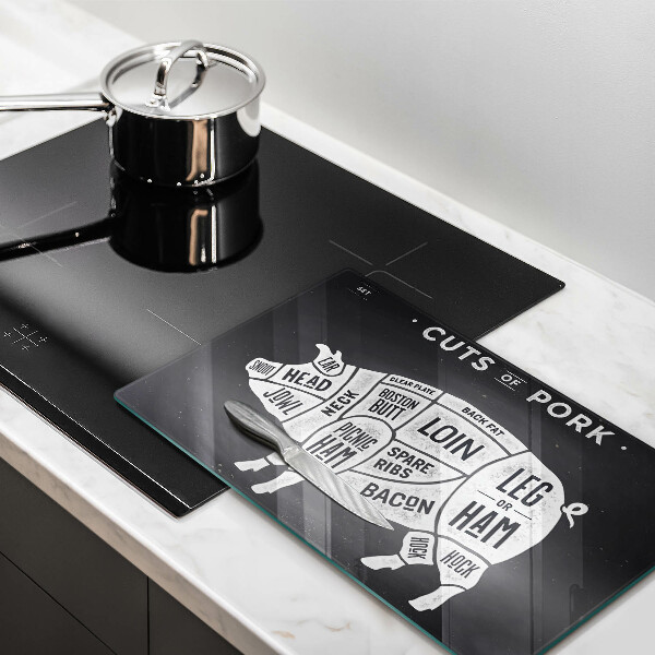 Krájecí prkénko skleněné Vepřové maso vepřové