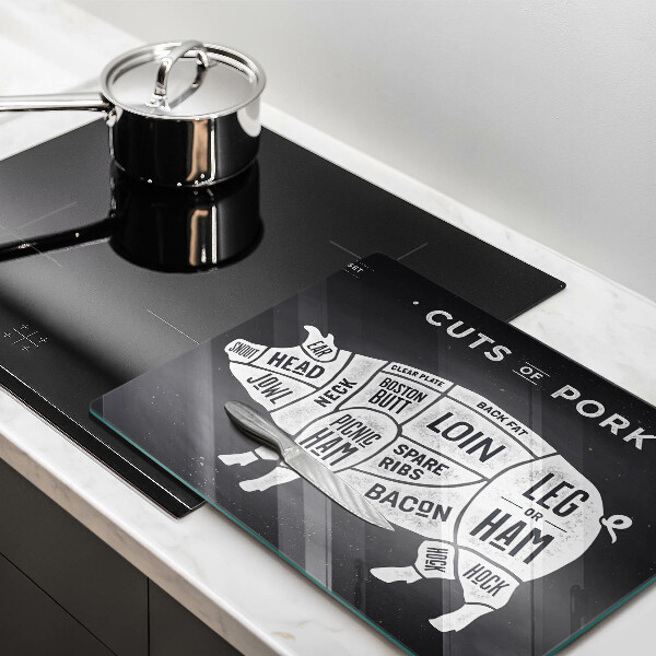 Krájecí prkénko skleněné Vepřové maso vepřové