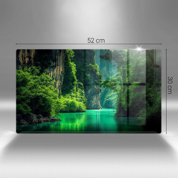 Krájecí prkénko skleněné Krajina laguny