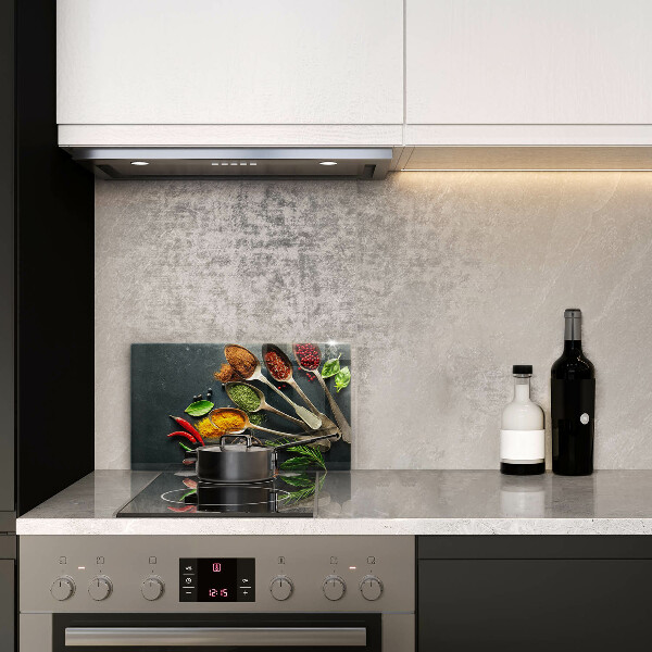 Krájecí prkénko skleněné Kuchyňské lžíce koření