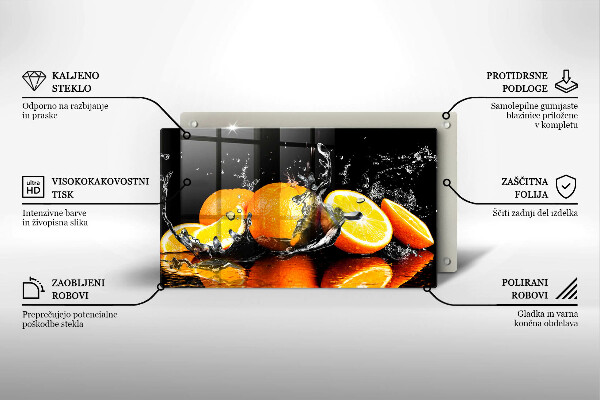 Krájecí prkénko skleněné Šťavnaté oranžové ovoce