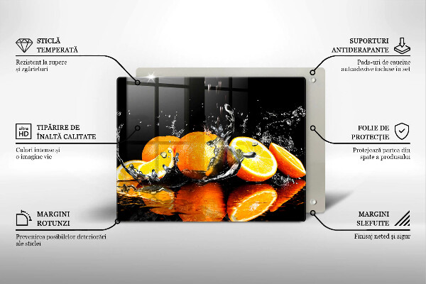 Krájecí prkénko skleněné Šťavnaté oranžové ovoce