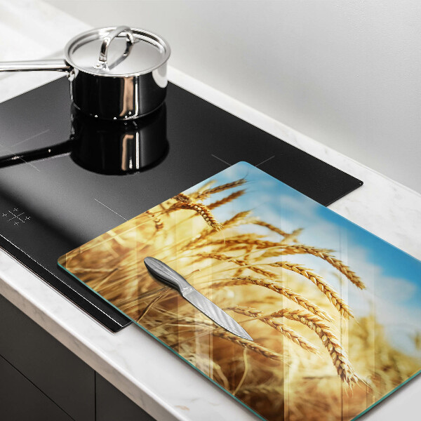 Krájecí prkénko skleněné Klasy obilovin na poli
