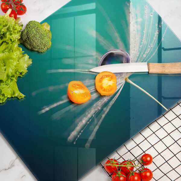 Krájecí prkénko skleněné Rosa na pampelišce