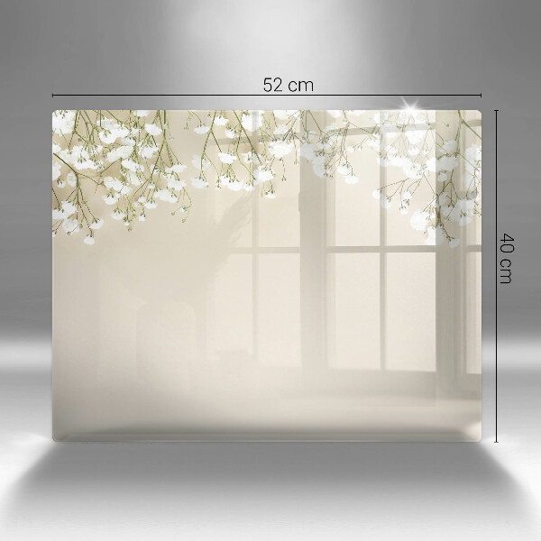 Krájecí prkénko skleněné Sádrové boho květiny