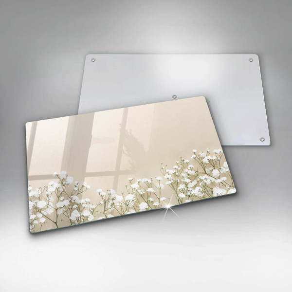 Krájecí prkénko skleněné Sádrové boho květiny