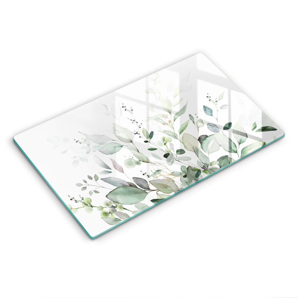 Krájecí prkénko skleněné Akvarel rostliny