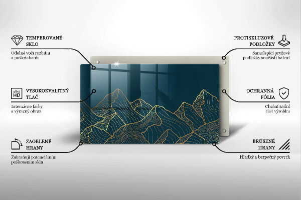 Krájecí prkénko skleněné Abstraktní hory