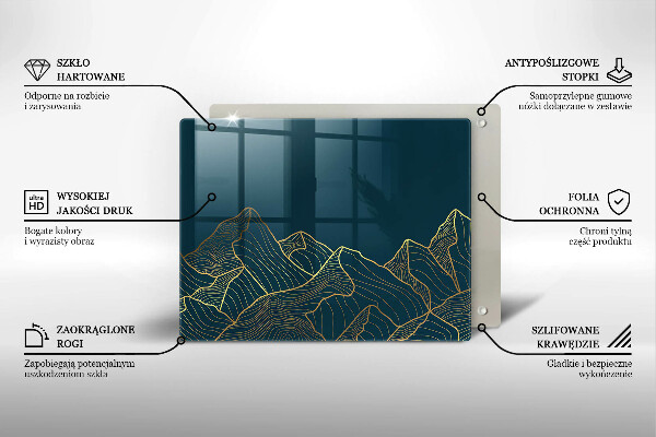 Krájecí prkénko skleněné Abstraktní hory