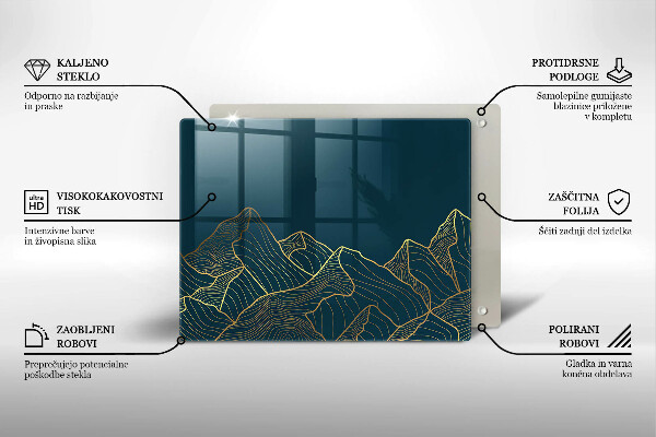 Krájecí prkénko skleněné Abstraktní hory