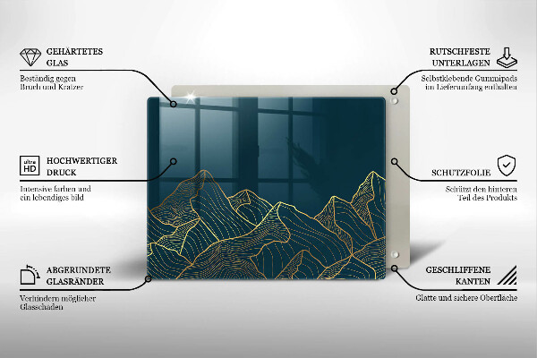 Krájecí prkénko skleněné Abstraktní hory