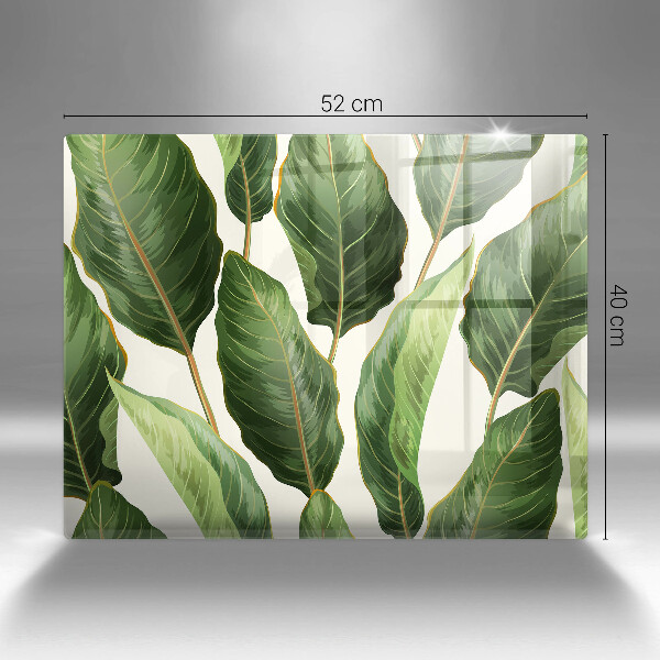Krájecí prkénko skleněné Banánové listy