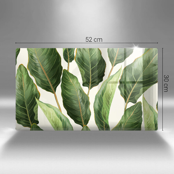 Krájecí prkénko skleněné Banánové listy