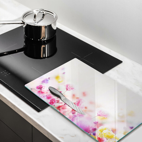 Krájecí prkénko skleněné Květinová louka