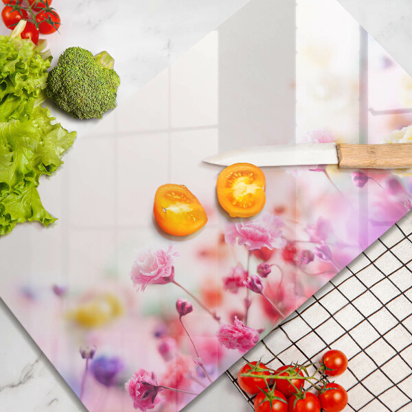 Krájecí prkénko skleněné Květinová louka