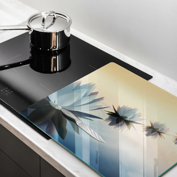 Skleněná krájecí deska Květy lilie na vodě