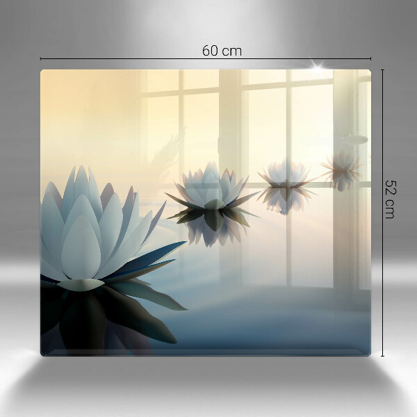 Skleněná krájecí deska Květy lilie na vodě