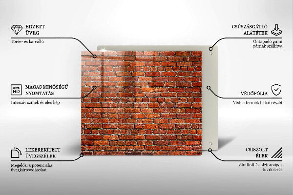 Skleněná krájecí deska Zeď z cihlové zdi