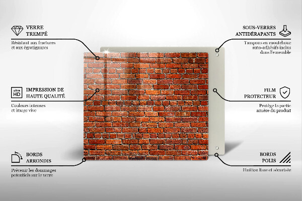 Skleněná krájecí deska Zeď z cihlové zdi