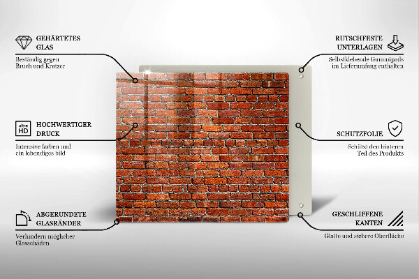 Skleněná krájecí deska Zeď z cihlové zdi