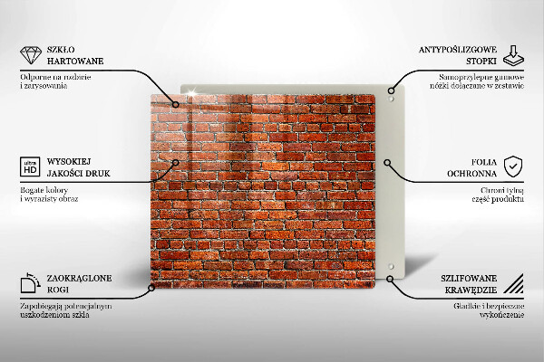 Skleněná krájecí deska Zeď z cihlové zdi