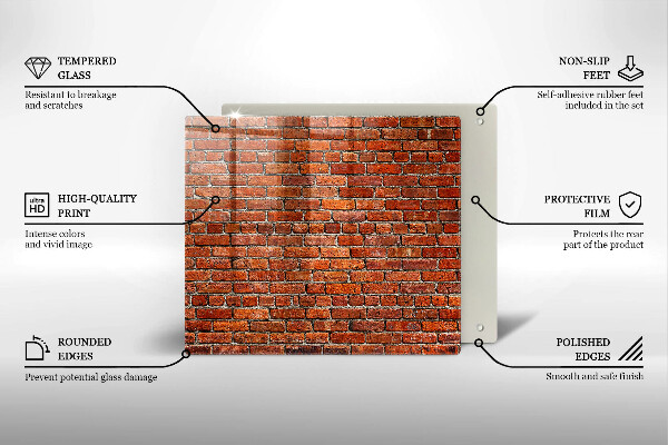 Skleněná krájecí deska Zeď z cihlové zdi