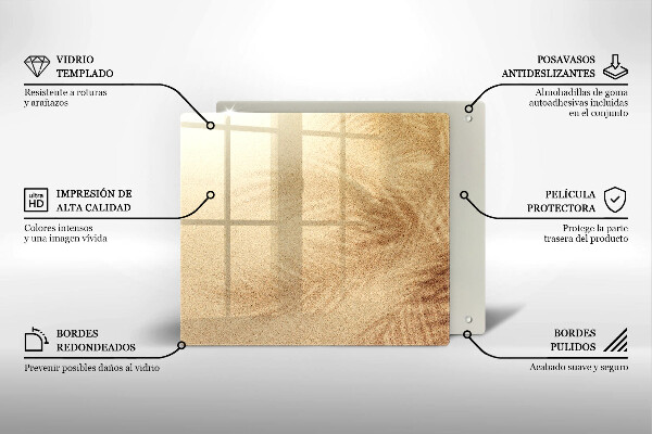 Krájecí prkénko skleněné Pláž písek dovolená