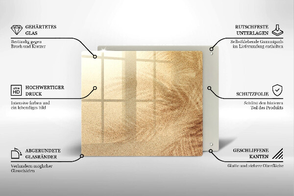 Krájecí prkénko skleněné Pláž písek dovolená