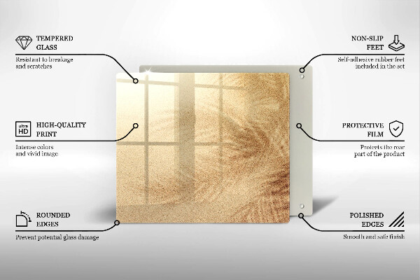 Krájecí prkénko skleněné Pláž písek dovolená