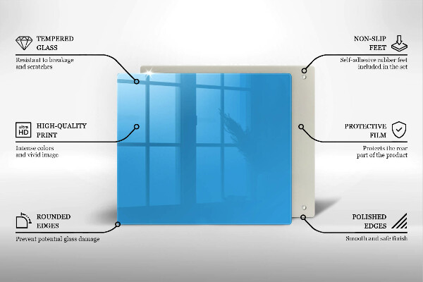 Skleněná deska do kuchyně Modrá barva