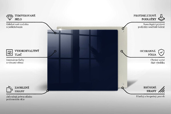 Skleněná deska do kuchyně Námořnická modrá