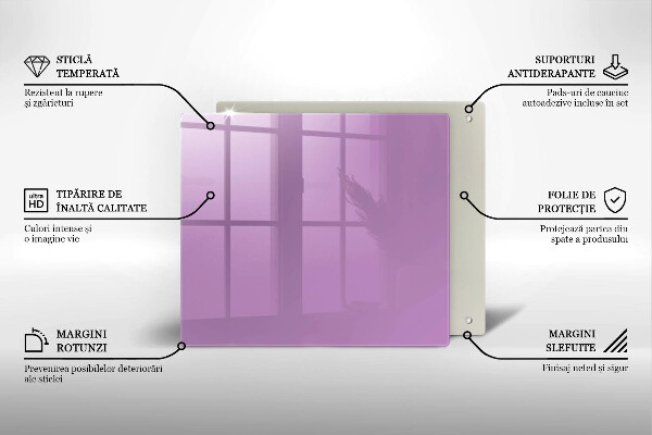 Skleněná deska do kuchyně Barva fialová