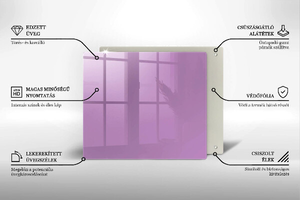 Skleněná deska do kuchyně Barva fialová