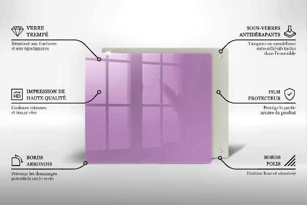 Skleněná deska do kuchyně Barva fialová