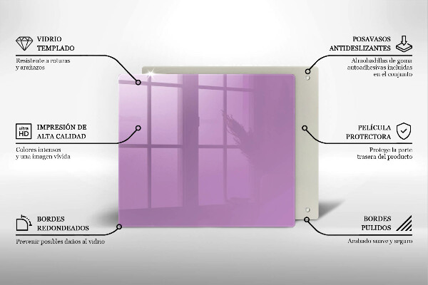 Skleněná deska do kuchyně Barva fialová