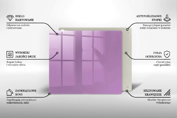 Skleněná deska do kuchyně Barva fialová