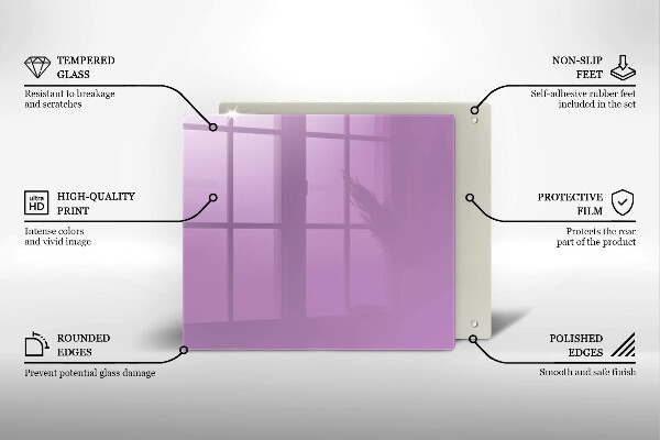 Skleněná deska do kuchyně Barva fialová