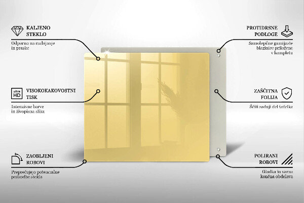 Skleněná deska do kuchyně Žlutá