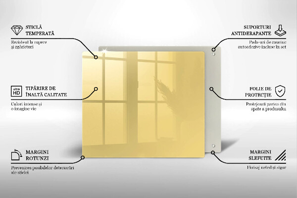 Skleněná deska do kuchyně Žlutá