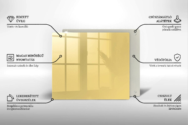 Skleněná deska do kuchyně Žlutá