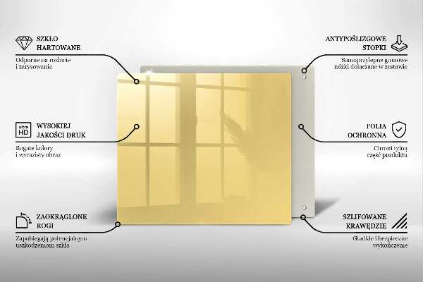 Skleněná deska do kuchyně Žlutá