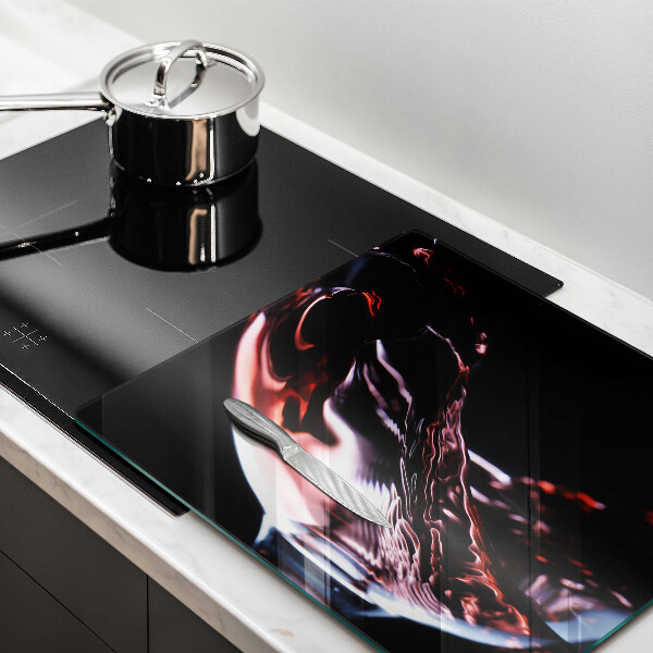 Skleněná krájecí deska Sklenka červeného vína