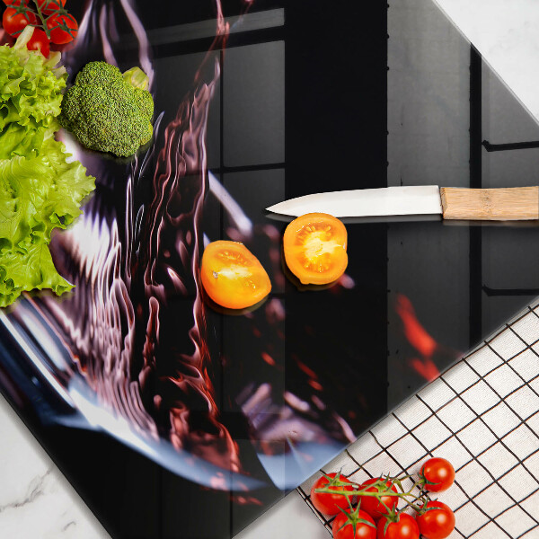 Skleněná krájecí deska Sklenka červeného vína