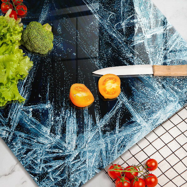 Skleněná krájecí deska Struktura ostrého ledu