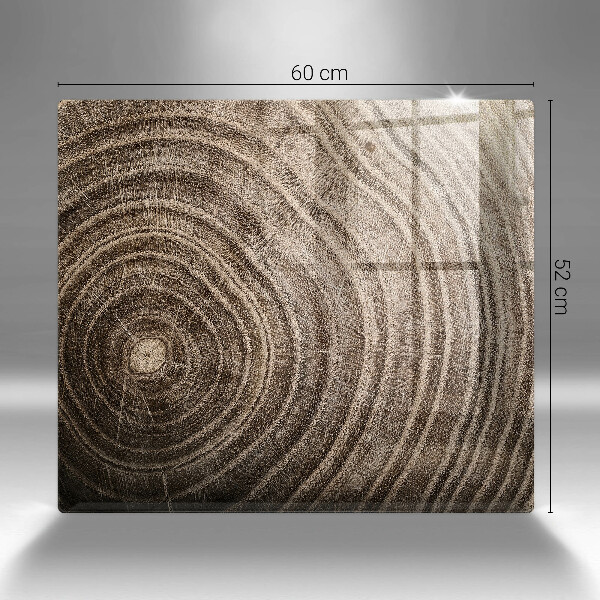 Krájecí prkénko skleněné Dřevěné kroužky