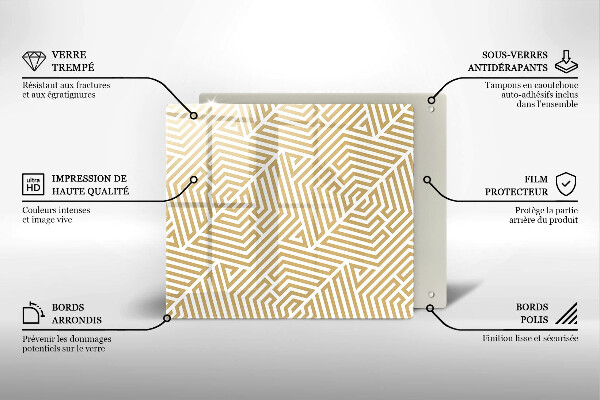 Skleněná krájecí deska Geometrické čáry