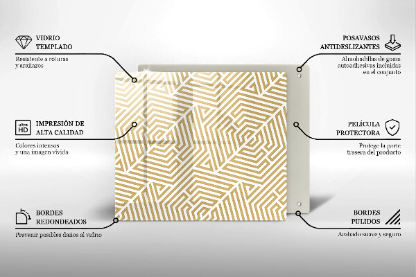 Skleněná krájecí deska Geometrické čáry